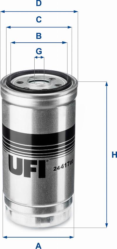 UFI 24.417.00 - Топливный фильтр autospares.lv