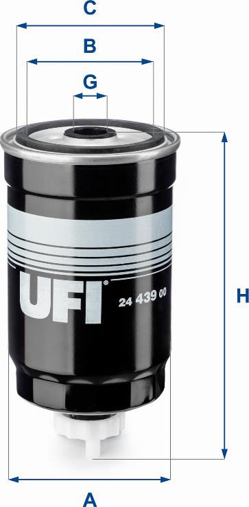 UFI 24.439.00 - Топливный фильтр autospares.lv