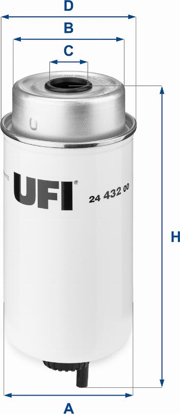 UFI 24.432.00 - Топливный фильтр autospares.lv