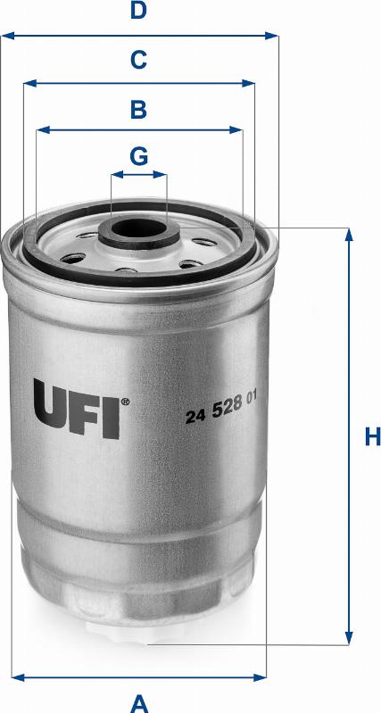 UFI 24.528.01 - Топливный фильтр autospares.lv