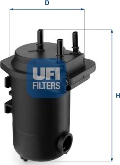UFI 24.051.00 - Топливный фильтр autospares.lv