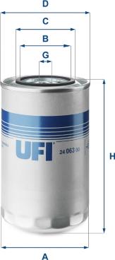 UFI 24.063.00 - Топливный фильтр autospares.lv