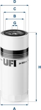 UFI 24.008.01 - Топливный фильтр autospares.lv