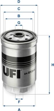 UFI 24.012.00 - Топливный фильтр autospares.lv