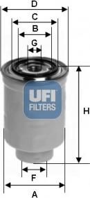 UFI 24.119.00 - Топливный фильтр autospares.lv