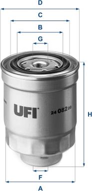 UFI 24.082.00 - Топливный фильтр autospares.lv