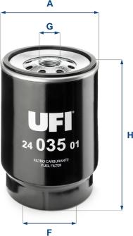 UFI 24.035.01 - Топливный фильтр autospares.lv