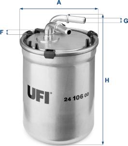 UFI 24.106.00 - Топливный фильтр autospares.lv