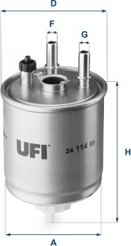 UFI 24.114.00 - Топливный фильтр autospares.lv