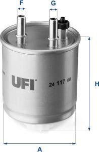 UFI 24.117.00 - Топливный фильтр autospares.lv