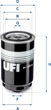 UFI 24.122.00 - Топливный фильтр autospares.lv