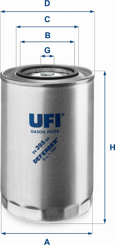 UFI 24.395.00 - Топливный фильтр autospares.lv