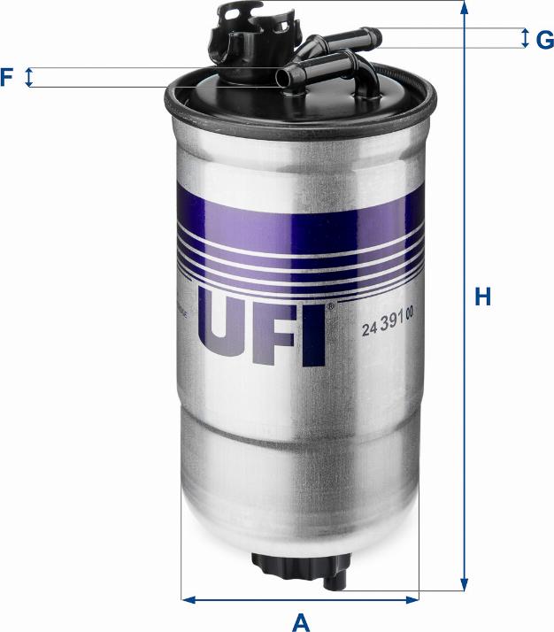 UFI 24.391.00 - Топливный фильтр autospares.lv