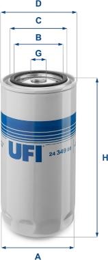 UFI 24.349.00 - Топливный фильтр autospares.lv