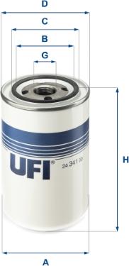 UFI 24.341.00 - Топливный фильтр autospares.lv