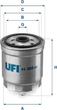 UFI 24.350.00 - Топливный фильтр autospares.lv