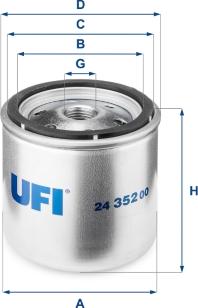 UFI 24.352.00 - Топливный фильтр autospares.lv