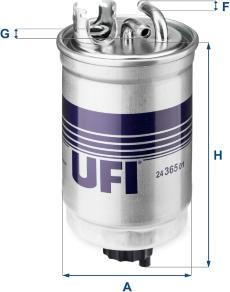 UFI 24.365.01 - Топливный фильтр autospares.lv