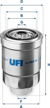 UFI 24.366.00 - Топливный фильтр autospares.lv