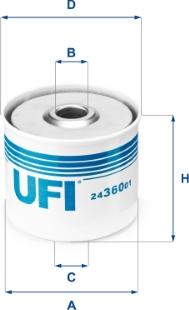 UFI 24.360.01 - Топливный фильтр autospares.lv