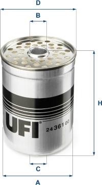 UFI 24.361.00 - Топливный фильтр autospares.lv