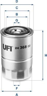 UFI 24.368.00 - Топливный фильтр autospares.lv