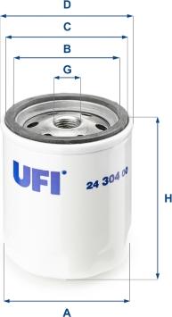 UFI 24.304.00 - Топливный фильтр autospares.lv
