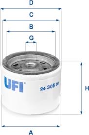 UFI 24.305.00 - Топливный фильтр autospares.lv