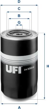 UFI 24.308.00 - Топливный фильтр autospares.lv