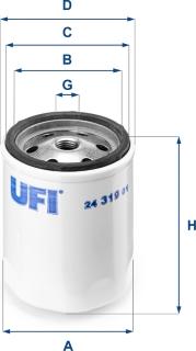 UFI 24.319.01 - Топливный фильтр autospares.lv
