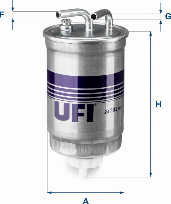 UFI 24.382.00 - Топливный фильтр autospares.lv