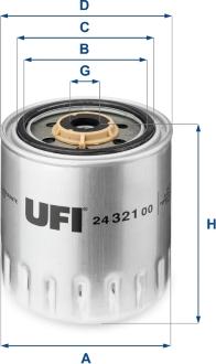 UFI 24.321.00 - Топливный фильтр autospares.lv
