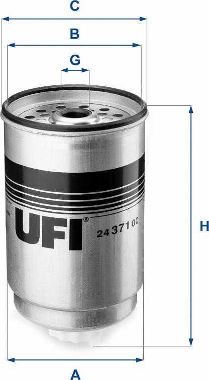 UFI 24.371.00 - Топливный фильтр autospares.lv