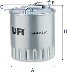 UFI 24.A24.00 - Топливный фильтр autospares.lv