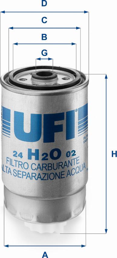 UFI 24.H2O.02 - Топливный фильтр autospares.lv