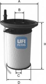 UFI 26.046.00 - Топливный фильтр autospares.lv