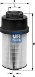 UFI 26.009.00 - Топливный фильтр autospares.lv