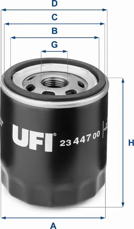 UFI 23.447.00 - Масляный фильтр autospares.lv