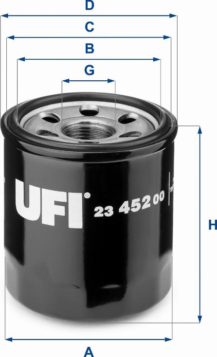 UFI 23.452.00 - Масляный фильтр autospares.lv