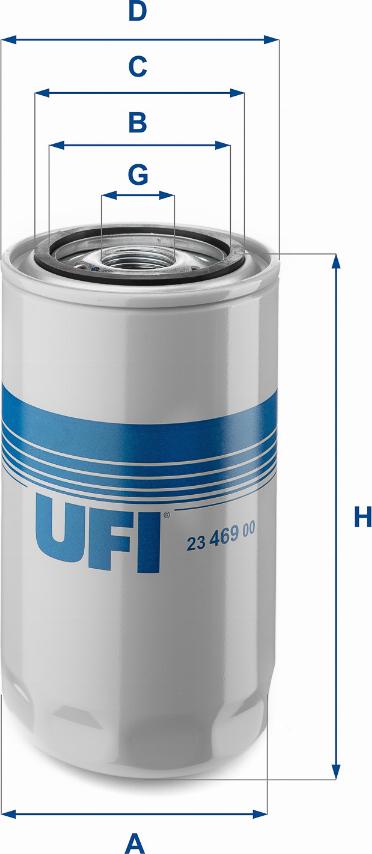 UFI 23.469.00 - Масляный фильтр autospares.lv