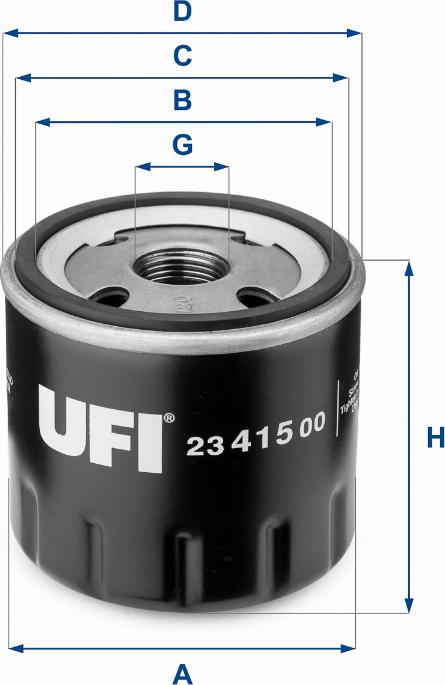 UFI 23.415.00 - Масляный фильтр autospares.lv