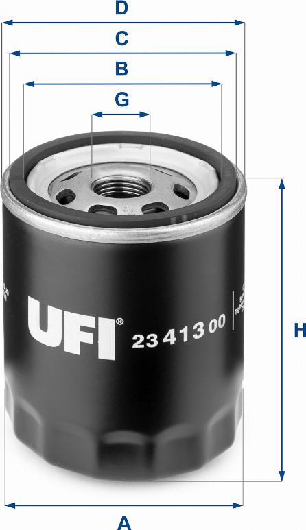 UFI 23.413.00 - Масляный фильтр autospares.lv