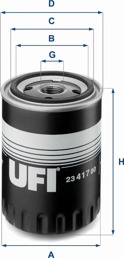 UFI 23.417.00 - Масляный фильтр autospares.lv