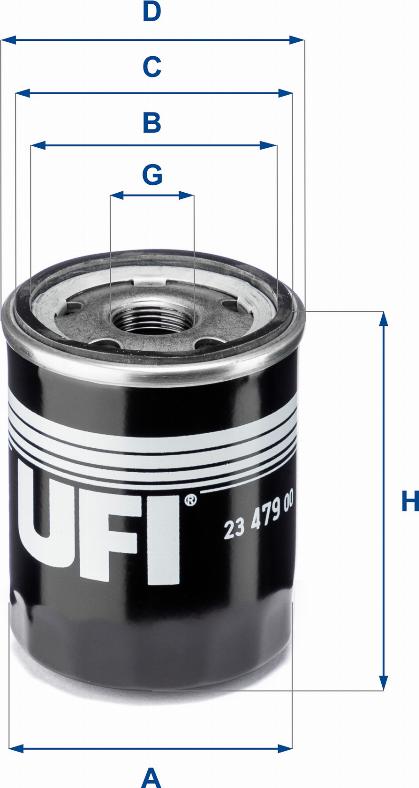 UFI 23.479.00 - Масляный фильтр autospares.lv