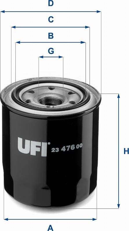 UFI 23.476.00 - Масляный фильтр autospares.lv