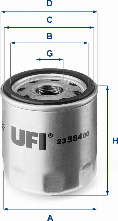 UFI 23.584.00 - Масляный фильтр autospares.lv