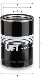 UFI 23.698.00 - Масляный фильтр autospares.lv