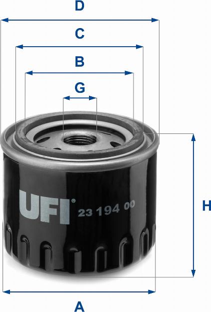 UFI 23.194.00 - Масляный фильтр autospares.lv