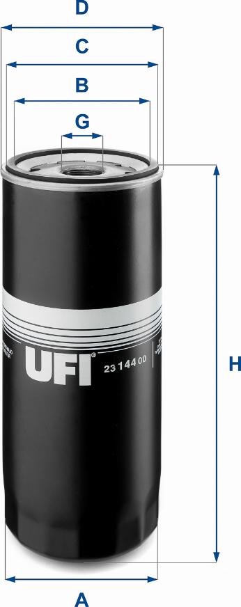UFI 23.144.00 - Масляный фильтр autospares.lv
