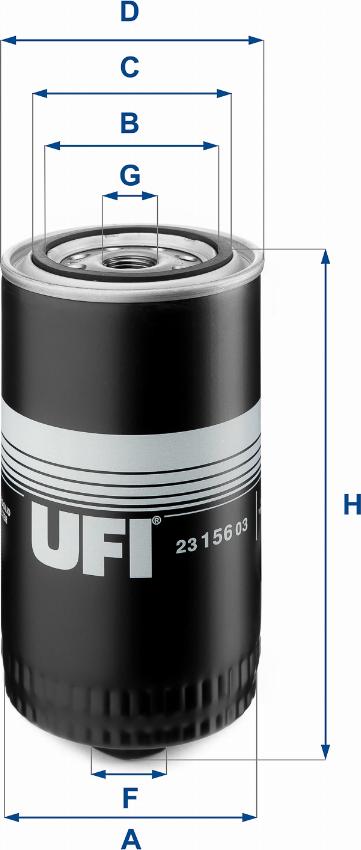 UFI 23.156.03 - Масляный фильтр autospares.lv
